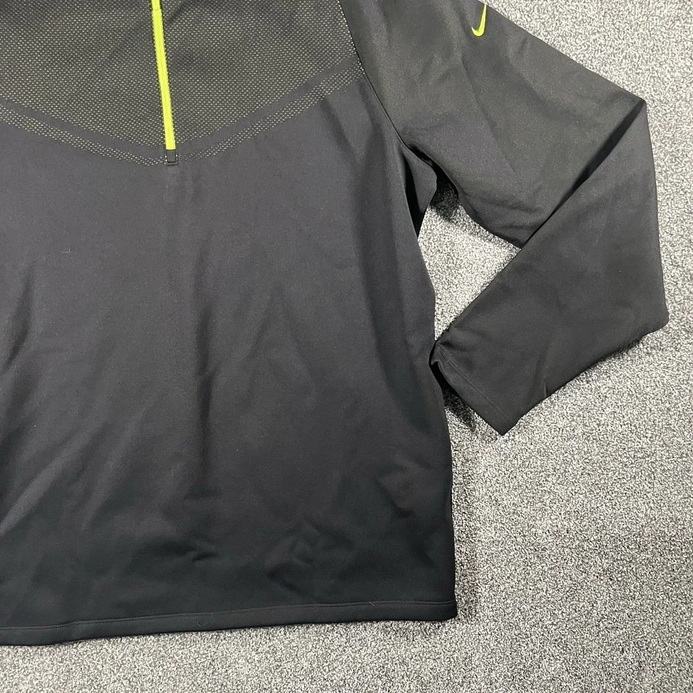 Nike Golf Dri-FIT 1/4 Zip Pullover Black Volt Men's Large